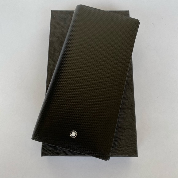 Montblanc Other - New Montblanc Black Leather Long  Wallet Clutch